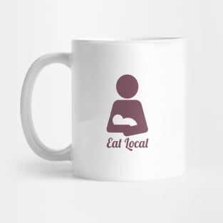 Eat Local Mauve Mug